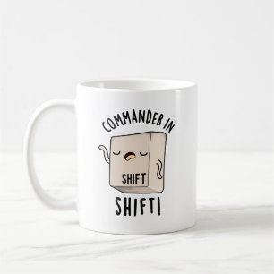 Commander In Shirt Funny Keyboard Pun  Coffee Mug