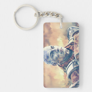 Commander in Watercolor Keychain