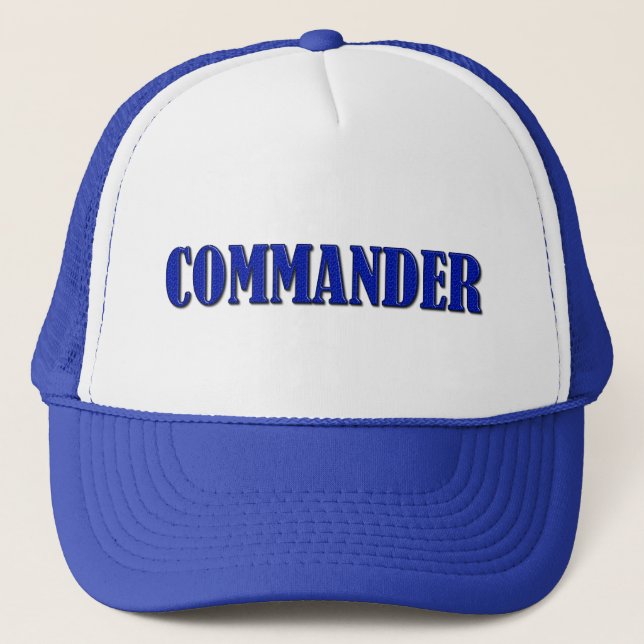 Commander - Thin Blue Line Trucker Hat (Front)