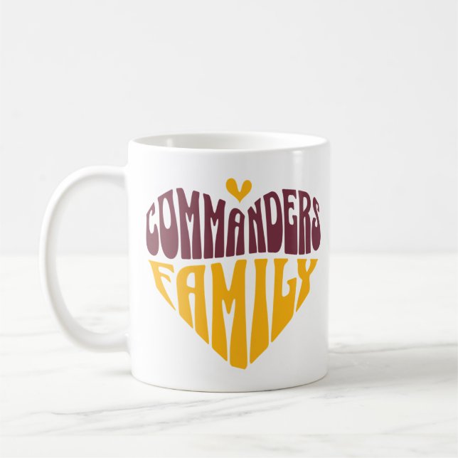 Commanders Family Fan Gift Coffee Mug (Left)
