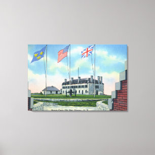 Commanding Officer Room in Old French Castle Canvas Print