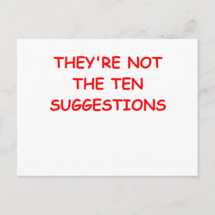 COMMANDMENTS POSTCARD