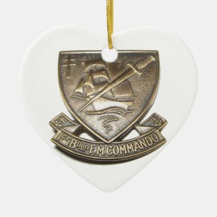 Commando Kieffer - Insigne 1er BFMC Ceramic Tree Decoration