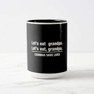 Commas Save Grandpas Two-Tone Coffee Mug