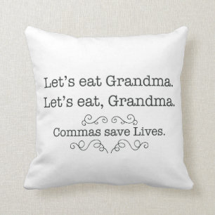 Commas Save Lives Cushion