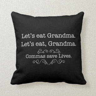 Commas Save Lives Cushion