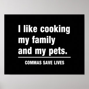 Commas Save Lives Poster