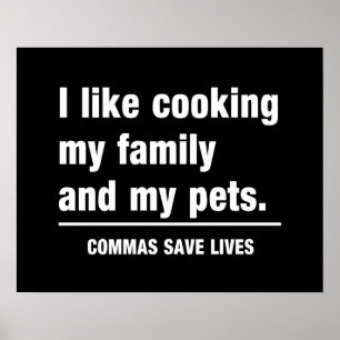 Commas Save Lives Poster