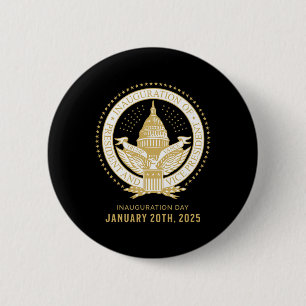 Commemorate 60th Presidential Inauguration Preside 6 Cm Round Badge