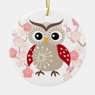 Commemorate with Red Wing Owl Ornament