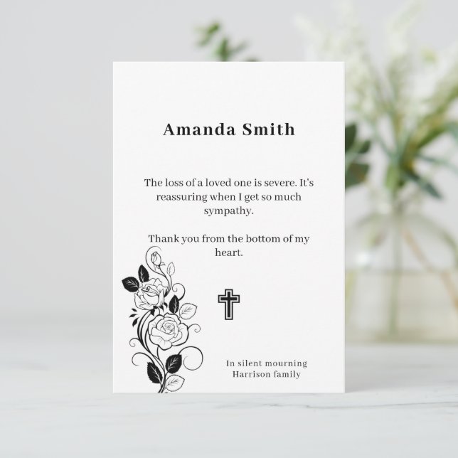 Commemoration Charity Card (Standing Front)