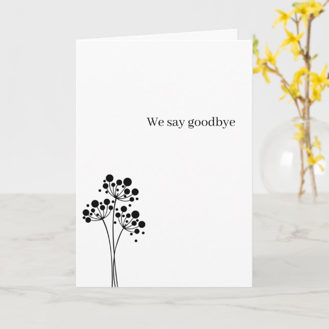 Commemoration - Condolences 04 Card (Yellow Flower)