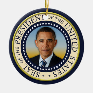 Commemorative 45th President Barack Obama Ceramic Tree Decoration