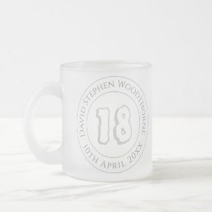 Commemorative Birthday Celebration Personalised Frosted Glass Coffee Mug