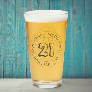 Commemorative Birthday Celebration Personalised Glass