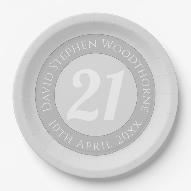 Commemorative Birthday Celebration Personalised Pa Paper Plate (Front)