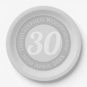 Commemorative Birthday Celebration Personalised Paper Plate