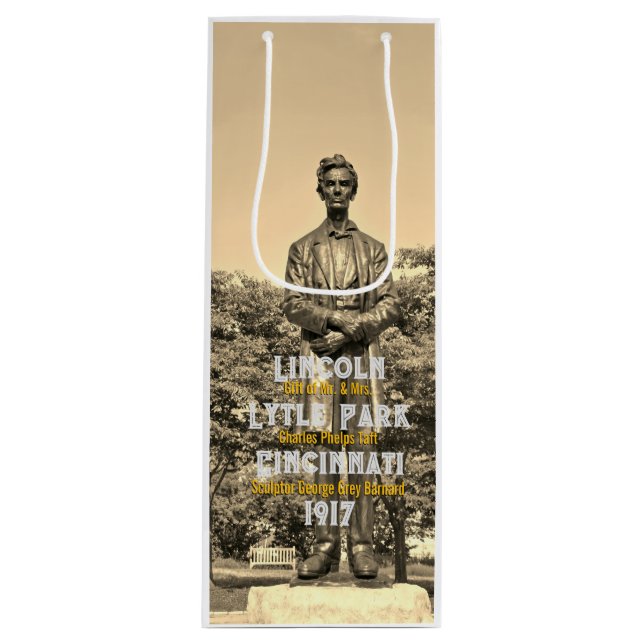 Commemorative Civil War/Lincoln Lytle Park GiftBag Wine Gift Bag (Front)