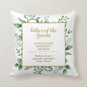 Commemorative Father of the Groom Groomsman Custom Cushion