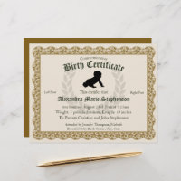 Commemorative Keepsake Footprint Birth Certificate