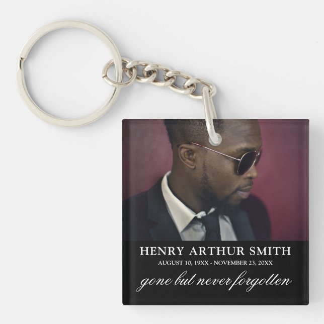 Commemorative Keepsake Photo | In Loving Memory Key Ring (Front)