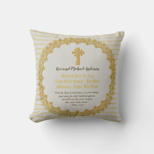 Commemorative ORDINATION gift Priest Pastor Deacon Cushion