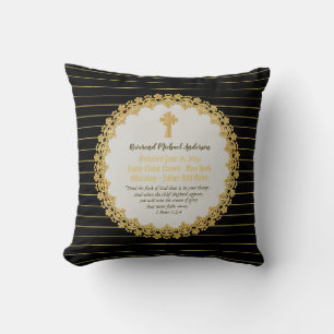 Commemorative ORDINATION gift Priest Pastor Deacon Cushion