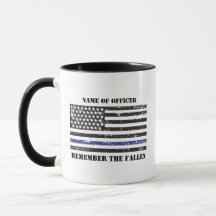 Commemorative, Personalised Thin Blue Line Police