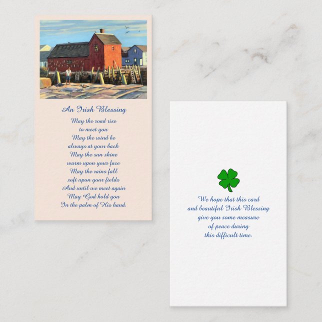 Commemorative Picture Remembrance Card (Front/Back)