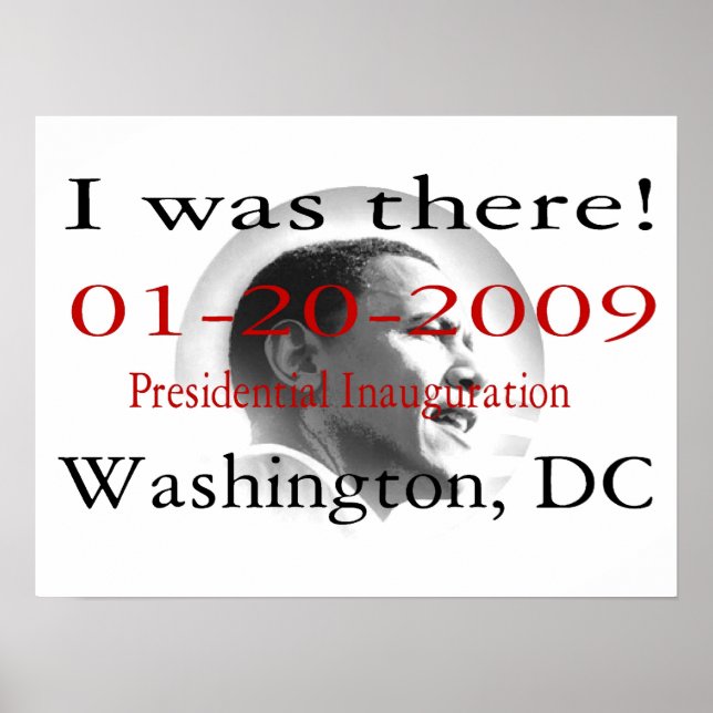 Commemorative President Obama Inauguration Poster (Front)