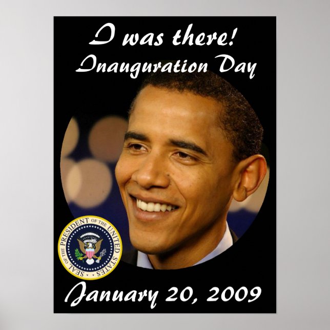 Commemorative President Obama Inauguration Poster (Front)