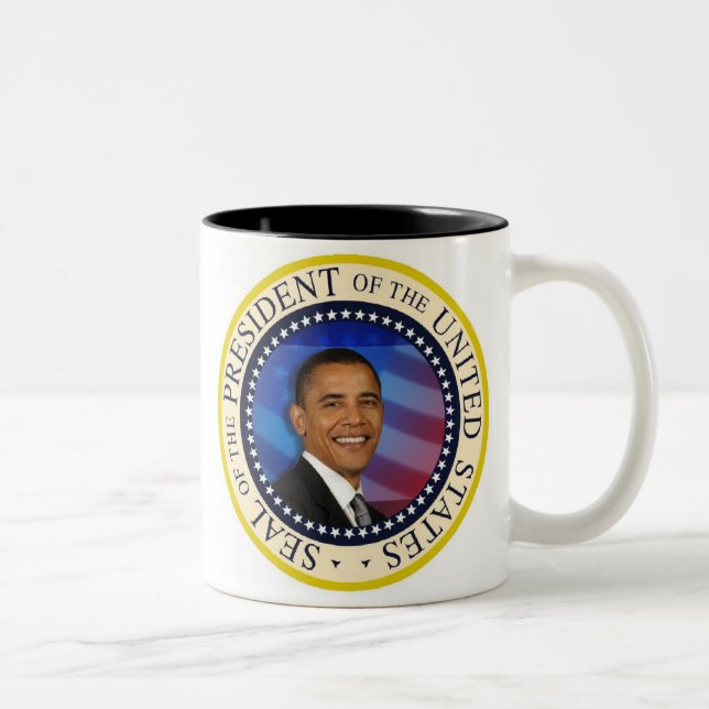 Commemorative President Obama Inauguration Two-Tone Coffee Mug (Right)
