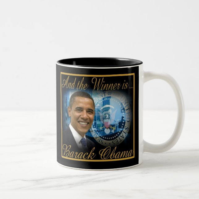 Commemorative President Obama Re-election Two-Tone Coffee Mug (Right)