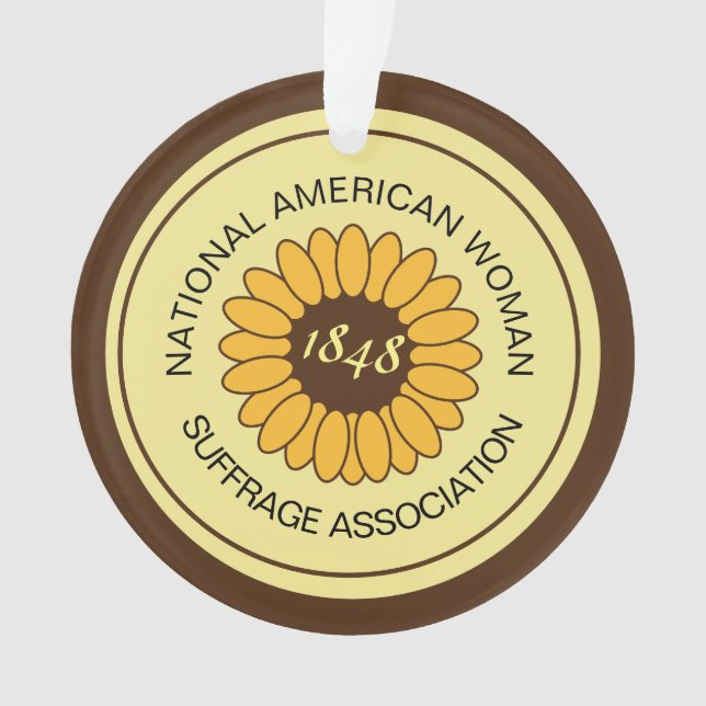 commemorative suffragette sunflower pin NAWSA Ornament (Front)