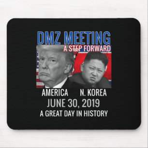 Commemorative Trump Usa Jong Un N Korea Dmz Meetin Mouse Mat