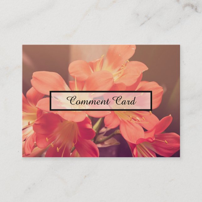 comment card beautiful flowers (Front)