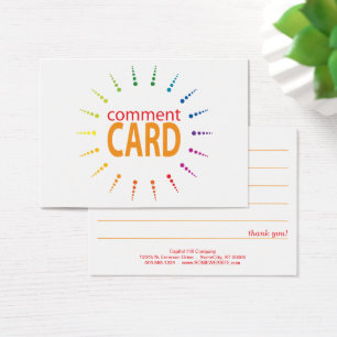 comment card rainbowBurst