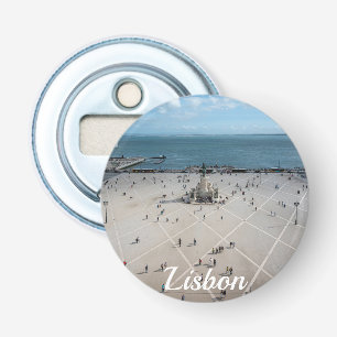 Commerce Square from above in Lisbon, Portugal Bottle Opener