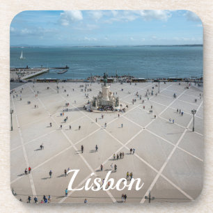 Commerce Square from above in Lisbon, Portugal Coaster