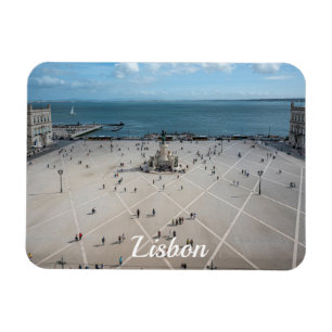 Commerce Square from above in Lisbon, Portugal Magnet