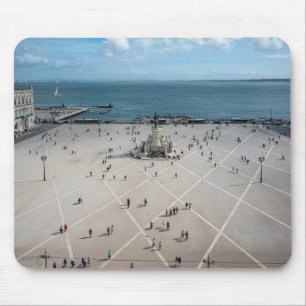 Commerce Square from above in Lisbon, Portugal Mouse Mat
