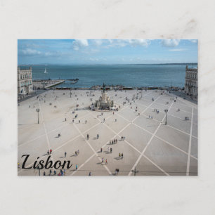 Commerce Square from above in Lisbon Portugal Postcard