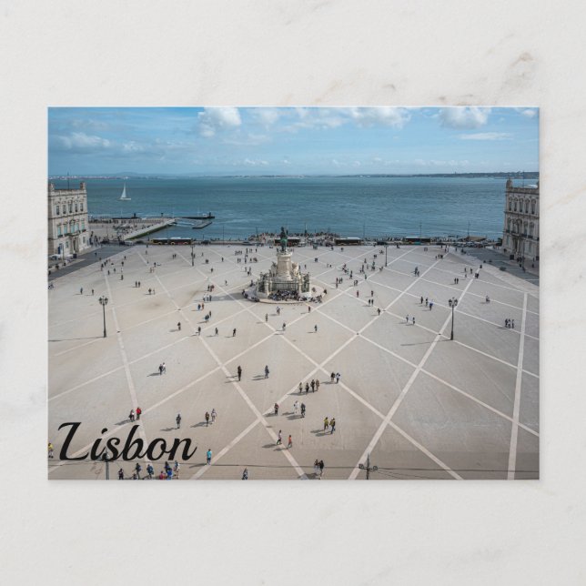 Commerce Square from above in Lisbon Portugal Postcard (Front)