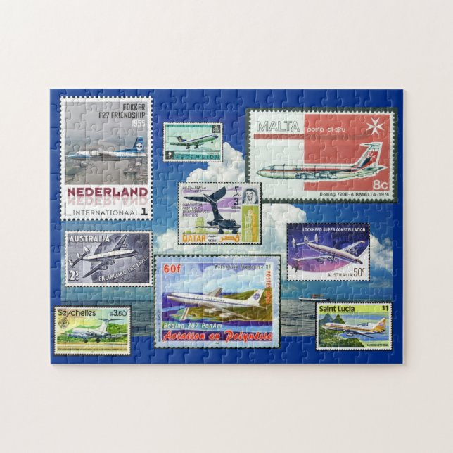 Commercial Aeroplanes  Postage Stamp Puzzle (Horizontal)