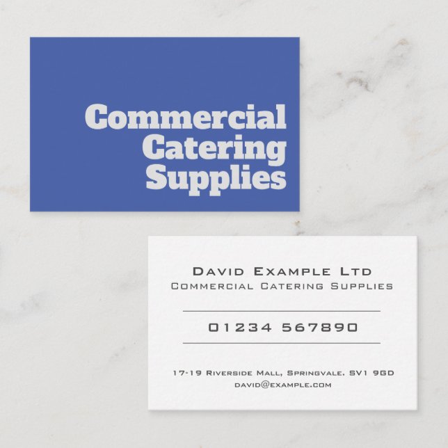 Commercial Catering Supplies Business Card (Front/Back)