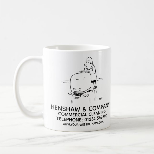 Commercial Cleaner Promotional Coffee Mug (Left)