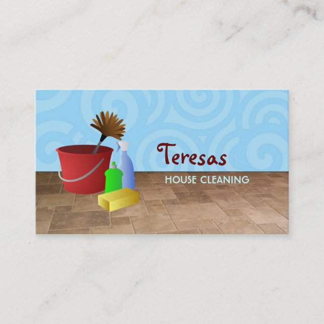 commercial cleaning business cards (Front)