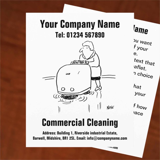 Commercial Cleaning Cartoon Design Flyer (Creator Uploaded)