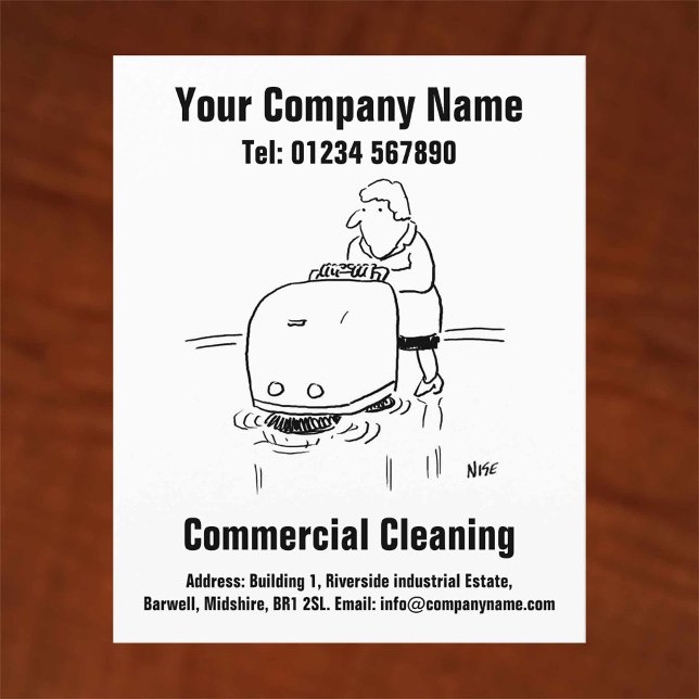 Commercial Cleaning Cartoon Design Flyer (Creator Uploaded)