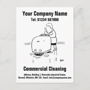 Commercial Cleaning Cartoon to personalise Postcard